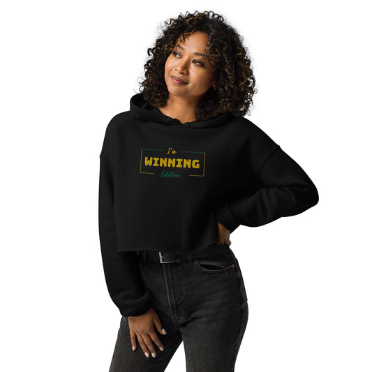 Woman "I'm Winning Edition" Embroidery Crop Hoodie