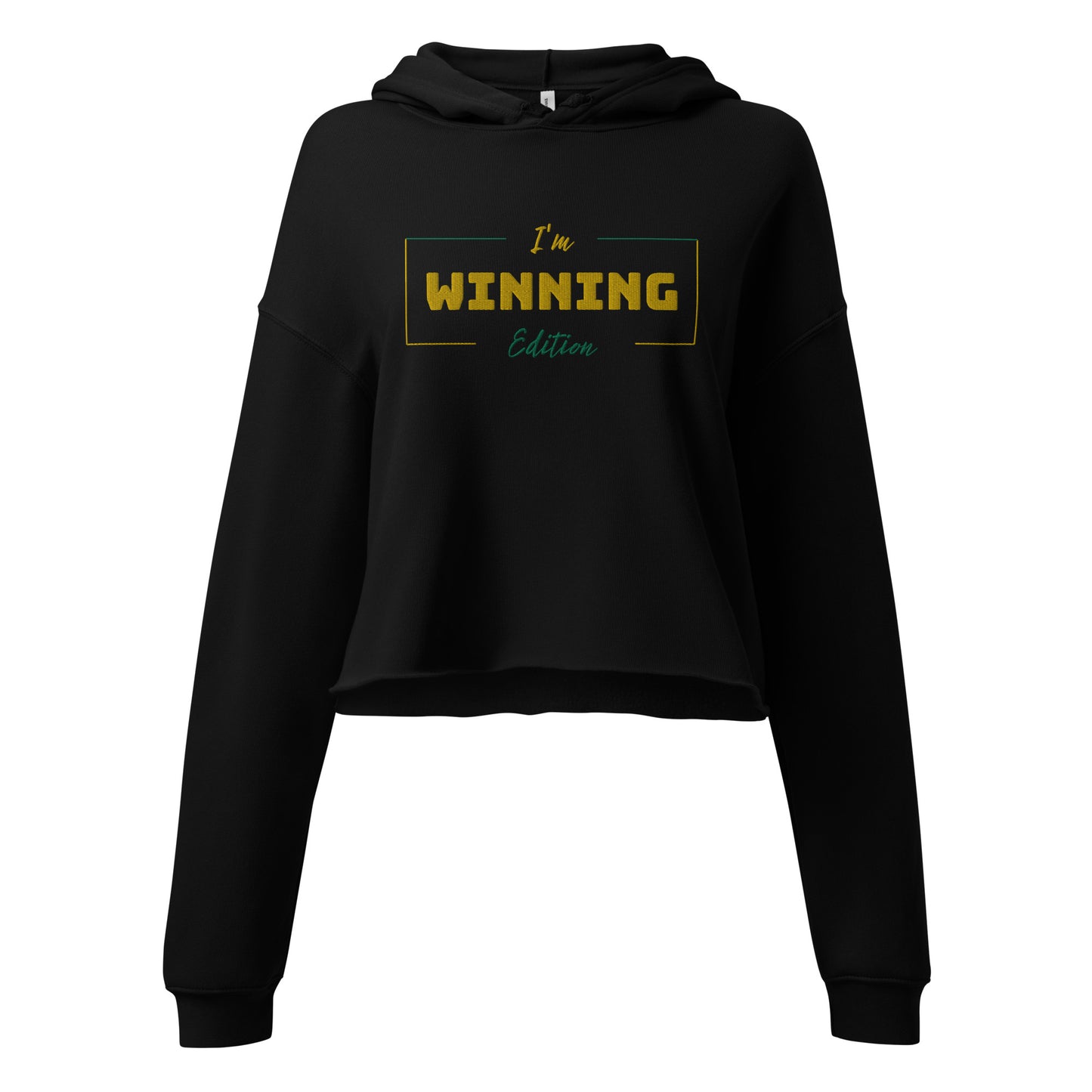 Woman "I'm Winning Edition" Embroidery Crop Hoodie