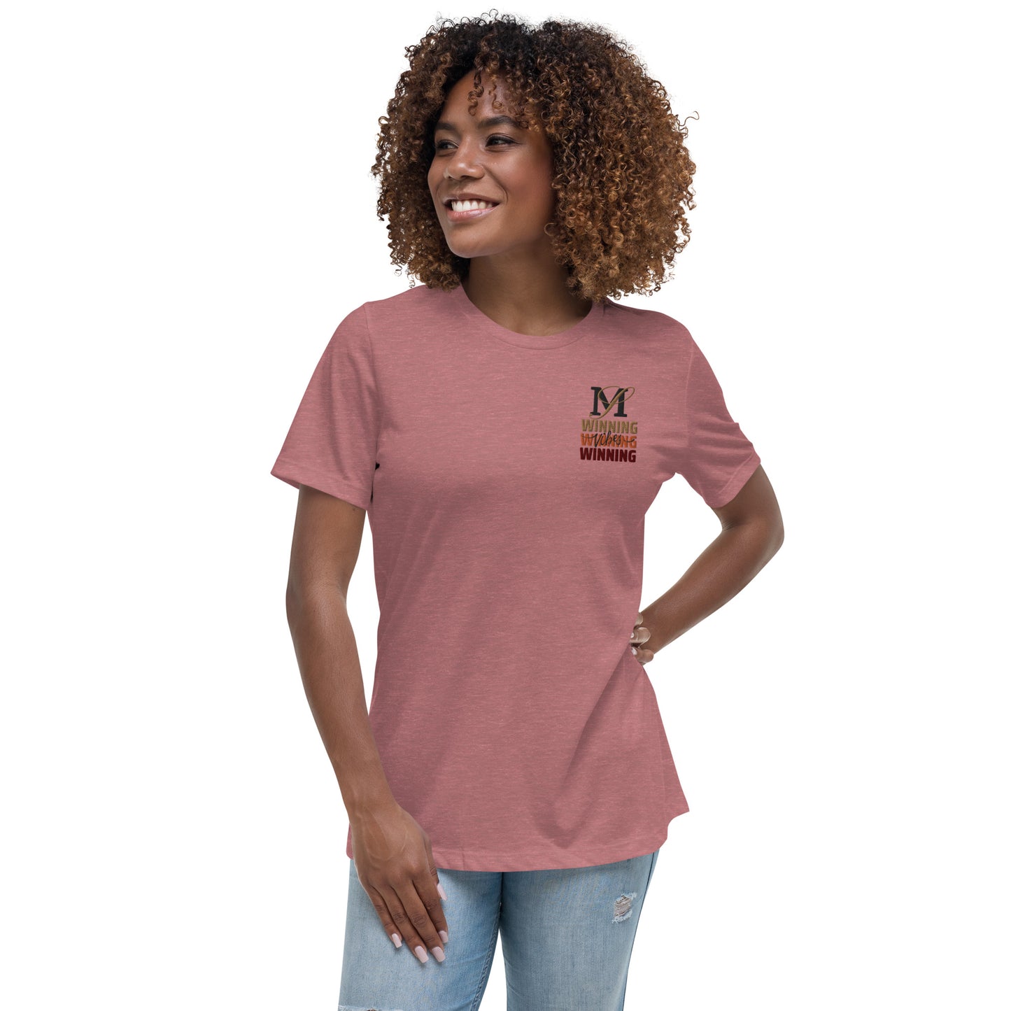 Woman's Embroidery Winning Vibes Tee