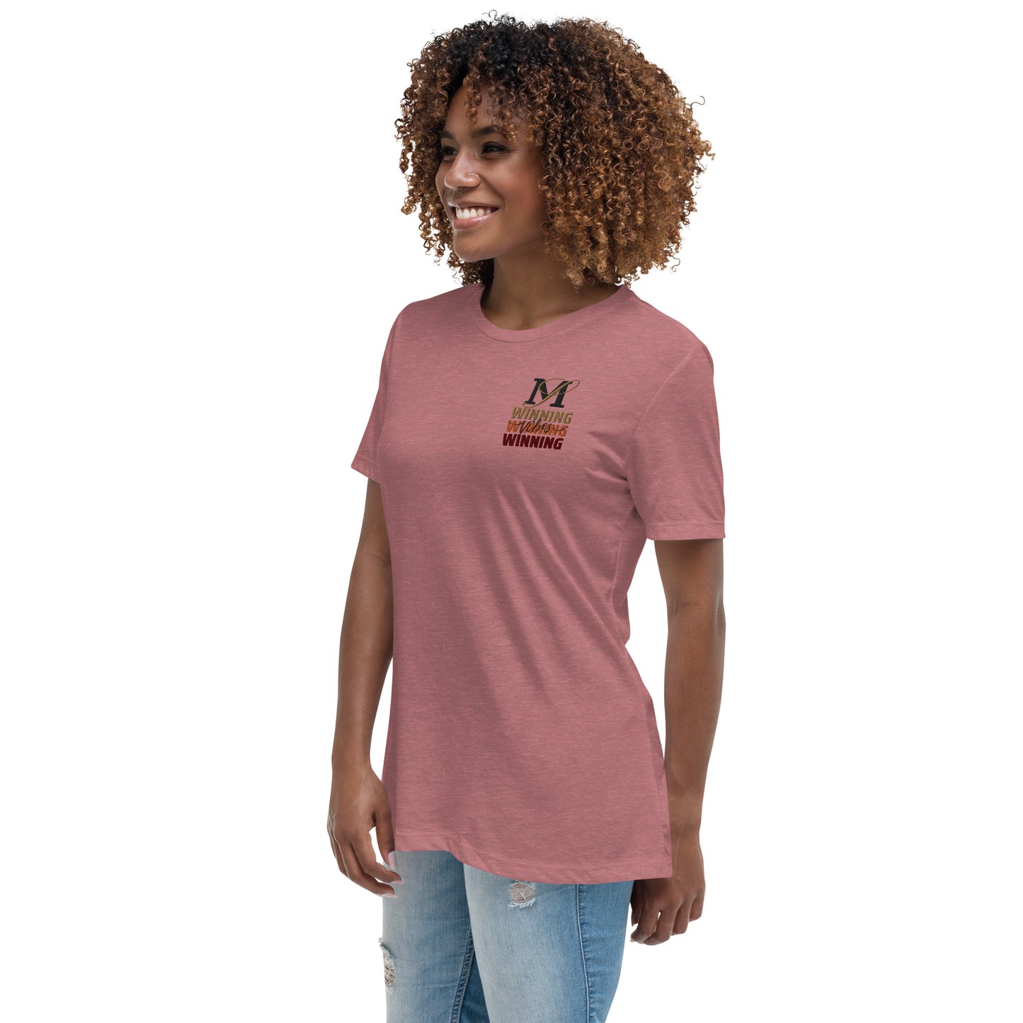 Woman's Embroidery Winning Vibes Tee